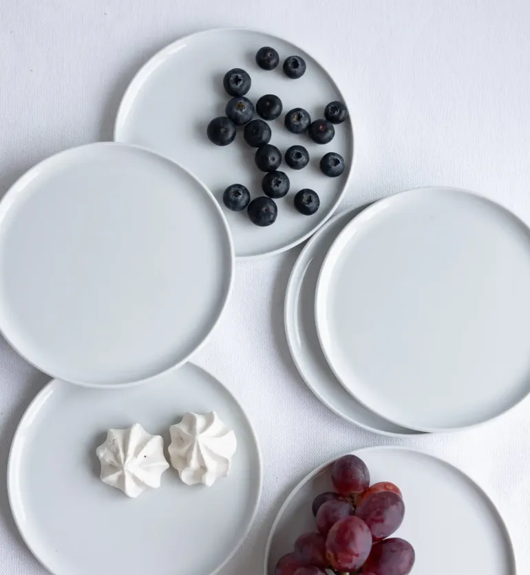 LUBIANA ANKARA | Serwis obiadowo - kawowy 72 el dla 12 osób | biała porcelana