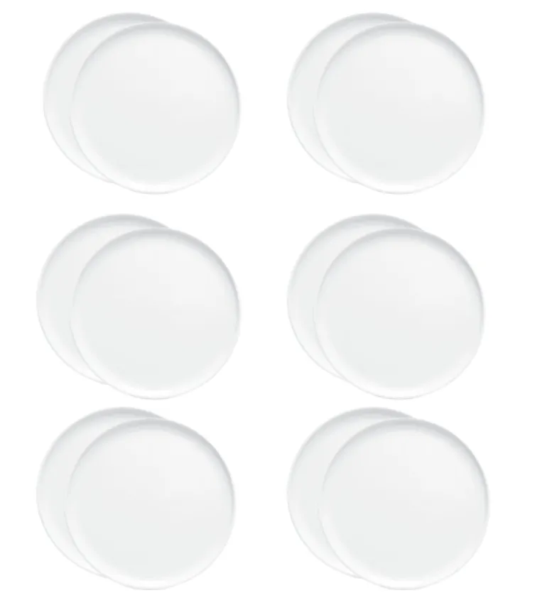 LUBIANA ANKARA | Talerz deserowy 20 cm x 12 sztuk | biała porcelana luz