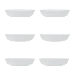 LUBIANA ANKARA | Talerz głęboki 20 cm x 6 sztuk | biała porcelana luz