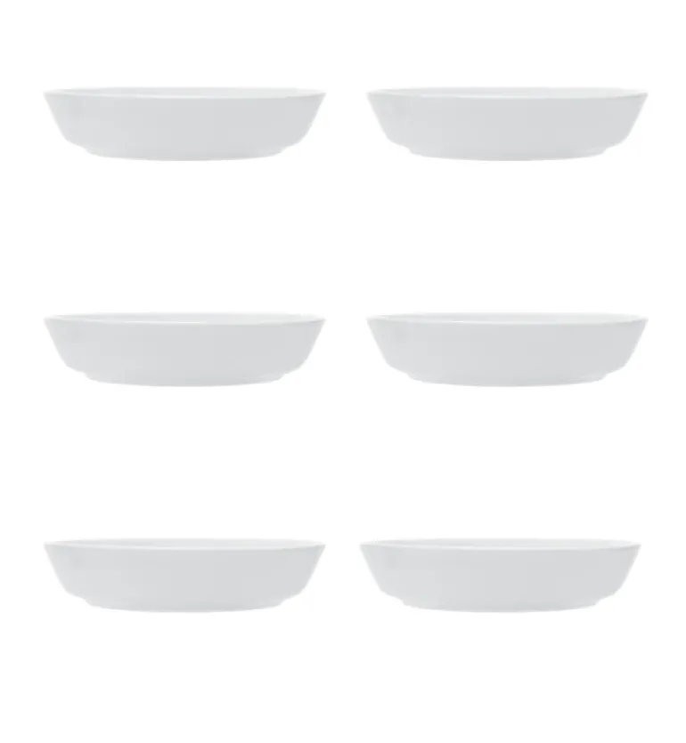 LUBIANA ANKARA | Talerz głęboki 20 cm x 6 sztuk | biała porcelana luz