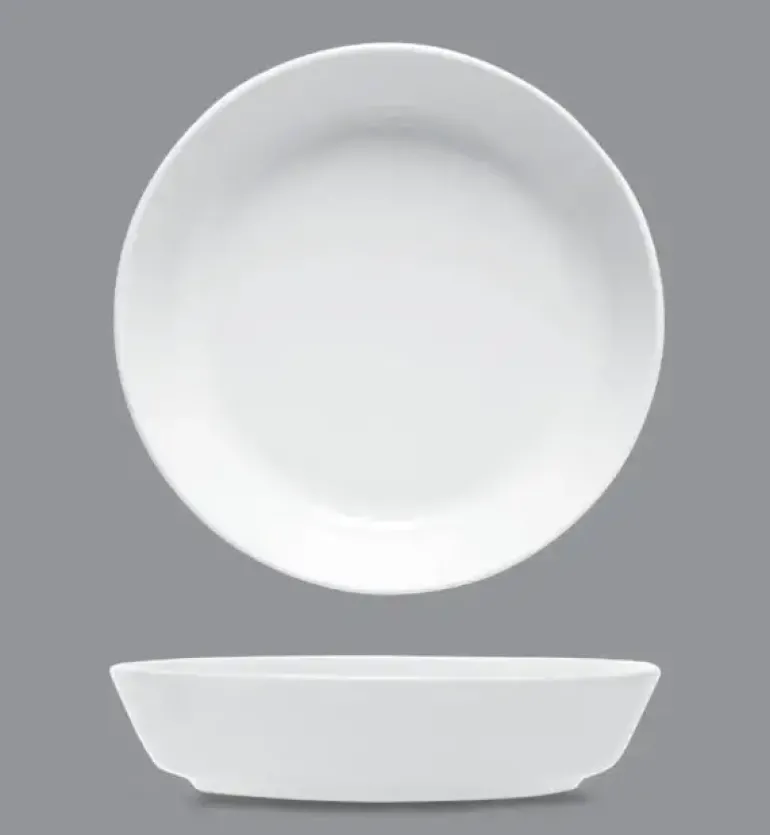 LUBIANA ANKARA | Talerz głęboki 20 cm x 6 sztuk | biała porcelana luz