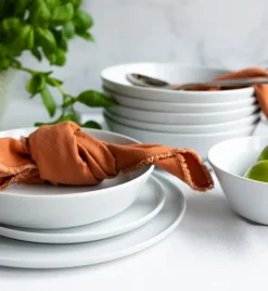 LUBIANA ANKARA | Talerz głęboki 20 cm x 6 sztuk | biała porcelana luz