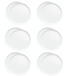 LUBIANA ANKARA | Talerz obiadowy 26 cm x 12 sztuk | biała porcelana luz