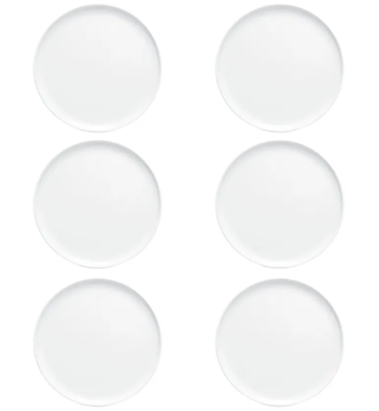 LUBIANA ANKARA | Talerz płytki 17,5 cm x 6 sztuk | biała porcelana luz