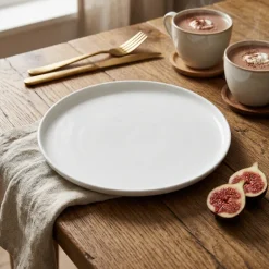 LUBIANA ANKARA | Talerz płytki 17,5 cm x 6 sztuk | biała porcelana luz