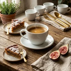 LUBIANA BISTRO / NANA 12x Filiżanka 400 ml + spodek 17 cm / porcelana