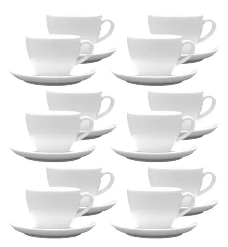 LUBIANA BISTRO / NANA 12x Filiżanka 200 ml + spodek 14,5 cm / porcelana