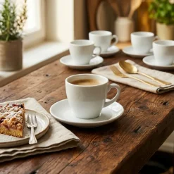 LUBIANA BISTRO / NANA 12x Filiżanka 100 ml + spodek 12 cm / porcelana