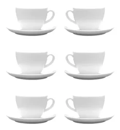 LUBIANA BISTRO / NANA 6x Filiżanka 200 ml + spodek 14,5 cm / porcelana