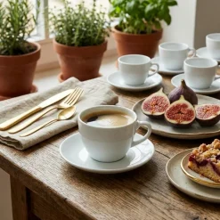 LUBIANA BISTRO / NANA 6x Filiżanka 200 ml + spodek 14,5 cm / porcelana