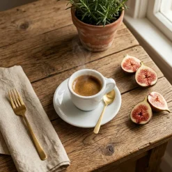 LUBIANA BISTRO / NANA 6x Filiżanka 100 ml + spodek 12 cm / porcelana