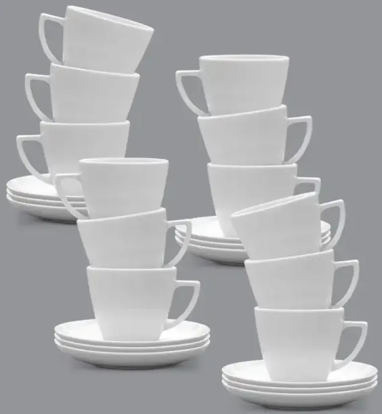 LUBIANA BOSS BEATA DOROTA Komplet Filiżanka 350 ml + spodek 17 cm / 12 os / 24 el / porcelana