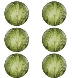LUBIANA BOSS KERAJET DIGITAL PRINTING | 9075A KJ LIŚCIE | 6x Talerz głęboki / salaterka 17,5 cm | zielony