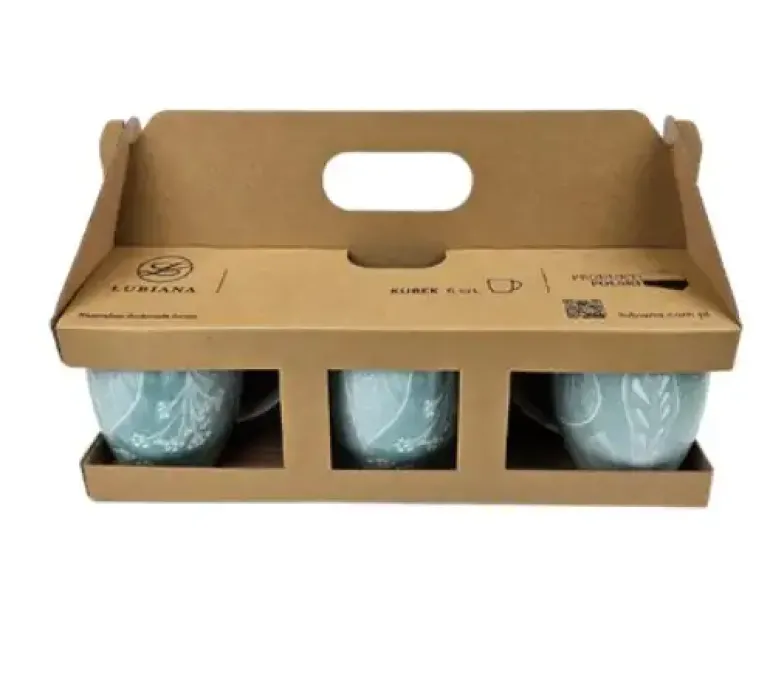 LUBIANA BOSS KERAJET DIGITAL PRINTING | 9075 KJ LIŚCIE | 6x Kubek 380 ml | niebieski
