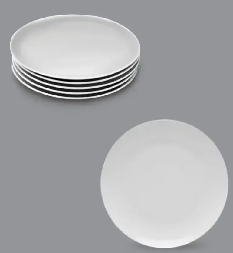 LUBIANA BOSS Komplet talerz deserowy 20,5 cm / 6 os / 6 el / biały