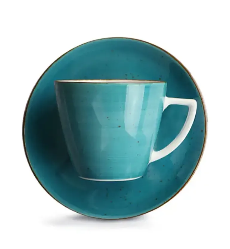 LUBIANA BOSS 6630L Komplet Filiżanka 350 ml + spodek / 6 os / 12 el / morski / porcelana ręcznie malowana
