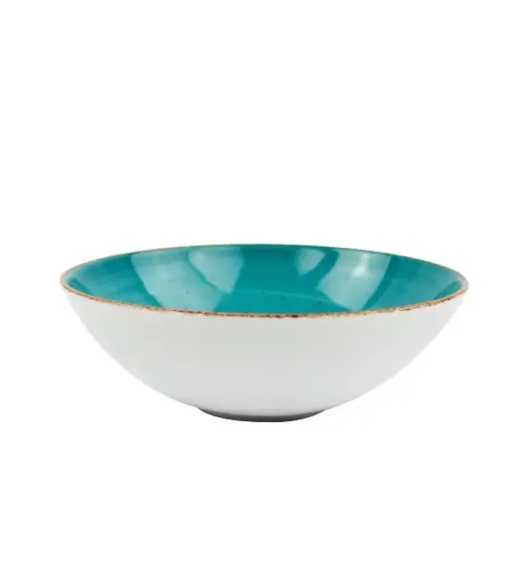 LUBIANA BOSS 6630L Komplet Talerze głębokie 18 cm / 12 os / 12 el / morski / porcelana ręcznie malowana