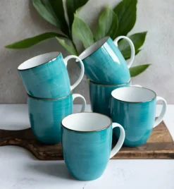 LUBIANA BOSS 6630L Kubek 380 ml 6 os / 6 el / morski / porcelana ręcznie malowana