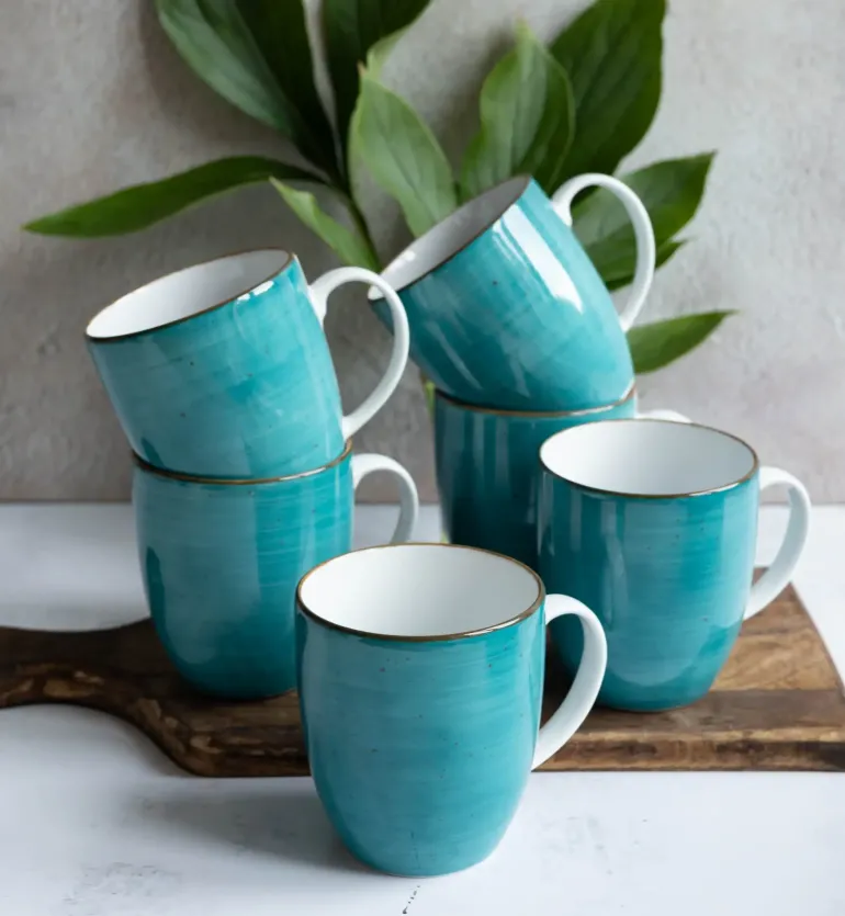 LUBIANA BOSS 6630L Kubek 380 ml 6 os / 6 el / morski / porcelana ręcznie malowana