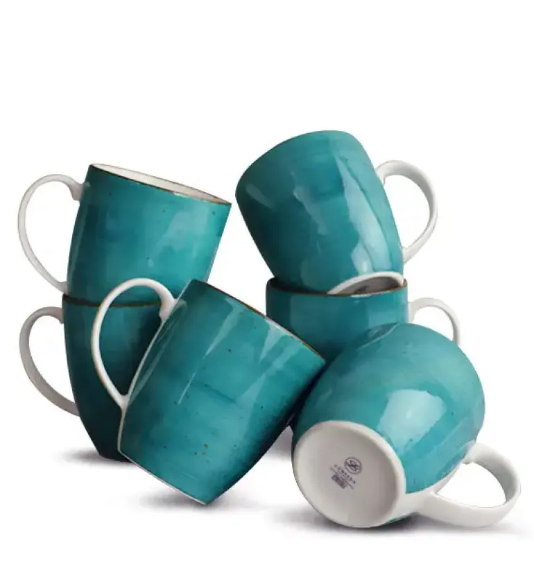 LUBIANA BOSS 6630L Kubek 380 ml 6 os / 6 el / morski / porcelana ręcznie malowana