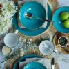 LUBIANA BOSS 6630L Serwis obiadowo - kawowy 72 el / 12 osób / morski / porcelana ręcznie malowana
