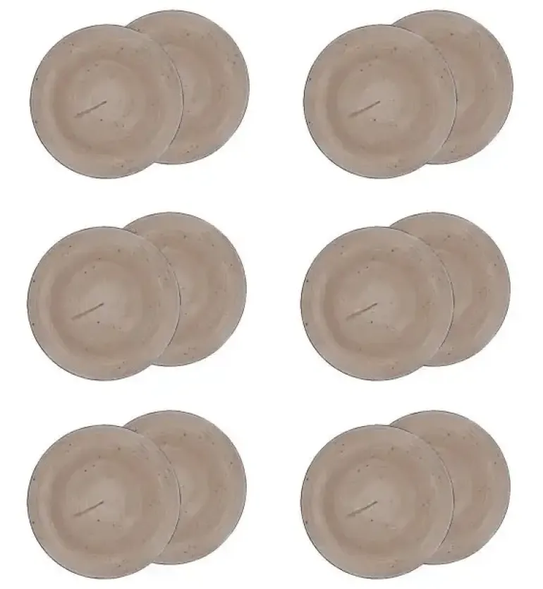 LUBIANA BOSS 6630T Komplet Talerze deserowe 20,5 cm / 12 os / 12 el / brązowy / porcelana ręcznie malowana