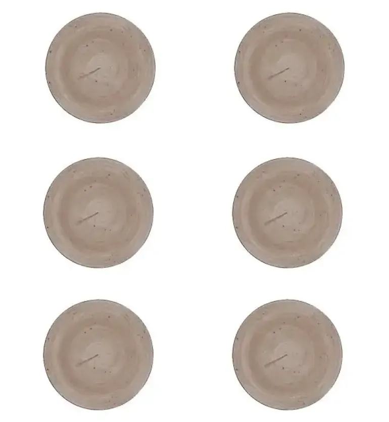 LUBIANA BOSS 6630T Komplet Talerze deserowe 20,5 cm / 6 os / 6 el / brązowy / porcelana ręcznie malowana