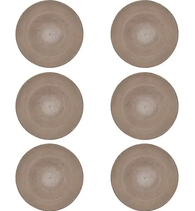 LUBIANA BOSS 6630T Komplet Talerze obiadowe 27 cm / 6 os / 6 el / brązowy / porcelana ręcznie malowana