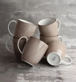 LUBIANA BOSS 6630T Kubek 380 ml 6 os / 6 el / brązowy / porcelana ręcznie malowana