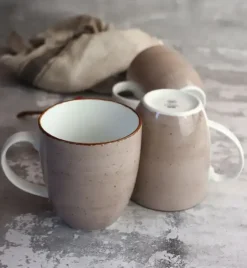 LUBIANA BOSS 6630T Kubek 380 ml 6 os / 6 el / brązowy / porcelana ręcznie malowana
