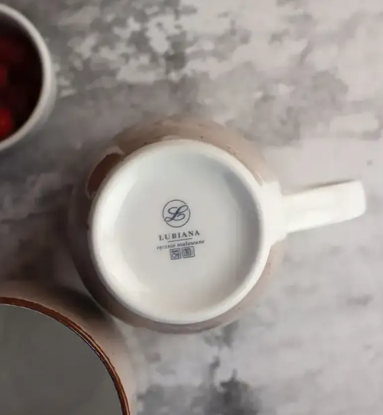 LUBIANA BOSS 6630T Kubek 380 ml 12 os / 12 el / brązowy / porcelana ręcznie malowana