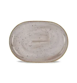 LUBIANA BOSS 6630T Półmis 33 cm / brązowy / porcelana ręcznie malowana