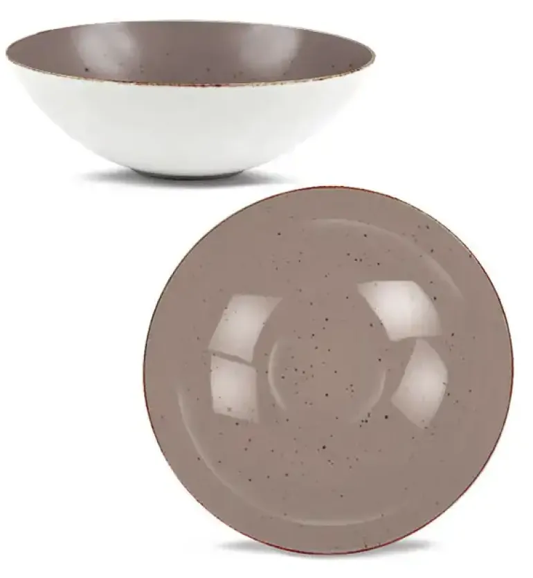LUBIANA BOSS 6630T Salaterka 21 cm / brązowa / porcelana ręcznie malowana