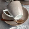 LUBIANA BOSS 6630T Serwis obiadowo - kawowy 112 el / 18 osób / brązowy / porcelana ręcznie malowana
