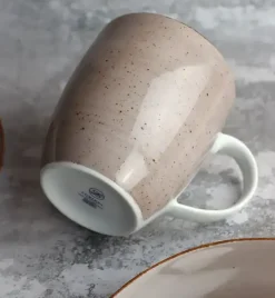 LUBIANA BOSS 6630T Serwis obiadowo - kawowy 72 el / 12 osób / brązowy / porcelana ręcznie malowana