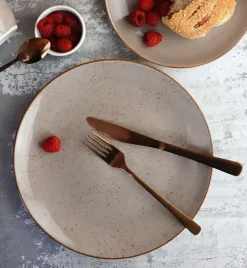 LUBIANA BOSS 6630T Serwis obiadowy 28 el / 6 osób / brązowy / porcelana ręcznie malowana