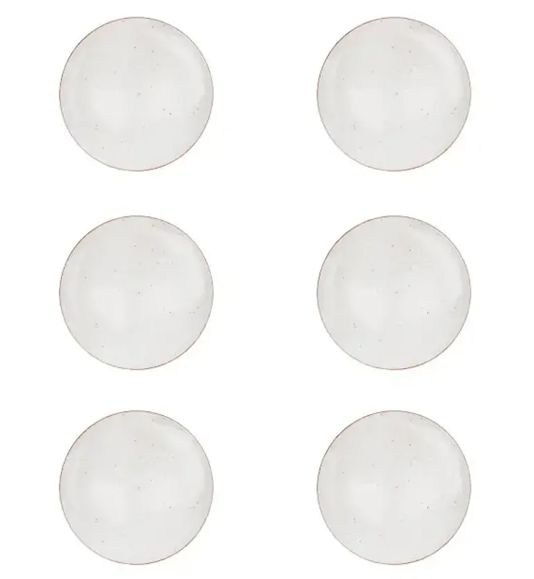 LUBIANA BOSS 6630U Komplet Talerze deserowe 20,5 cm / 6 os / 6 el / budyniowy / porcelana ręcznie malowana