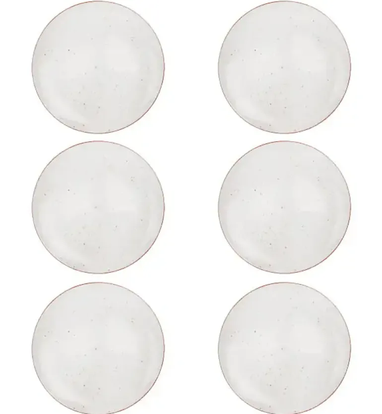 LUBIANA BOSS 6630U Komplet Talerze obiadowe 27 cm / 6 os / 6 el / budyniowy / porcelana ręcznie malowana