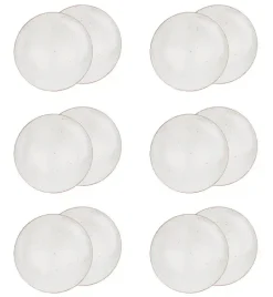 LUBIANA BOSS 6630U Komplet Talerze deserowe 20,5 cm / 12 os / 12 el / budyniowy / porcelana ręcznie malowana