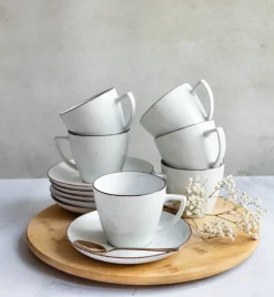 LUBIANA BOSS 6630U Serwis obiadowo - kawowy 60 el / 12 osób / budyniowy / porcelana ręcznie malowana