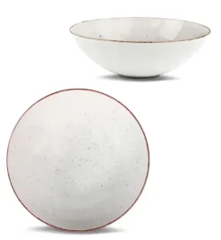LUBIANA BOSS 6630U Talerz głęboki / salaterka 18 cm / budyniowy / porcelana ręcznie malowana