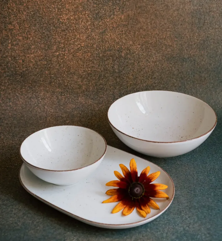 LUBIANA BOSS 6630U 12 x Salaterka 15 cm / budyniowy / porcelana ręcznie malowana