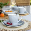 LUBIANA BOSS 6630Z Komplet Filiżanka 350 ml + spodek / 12 os / 24 el / szary / porcelana ręcznie malowana