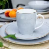 LUBIANA BOSS 6630Z Komplet kubków 380 ml / 6 os / 6 el / szary / porcelana ręcznie malowana