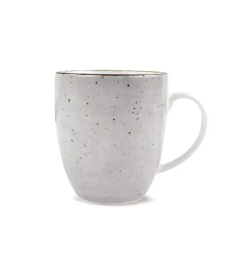 LUBIANA BOSS 6630Z Komplet kubków 380 ml / 6 os / 6 el / szary / porcelana ręcznie malowana