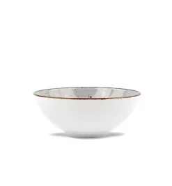 LUBIANA BOSS 6630Z Komplet salaterek 15 cm / 12 os / 12 el / szara / porcelana ręcznie malowana