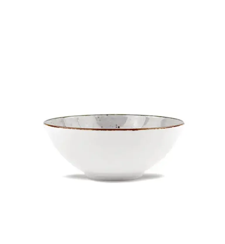LUBIANA BOSS 6630Z Komplet salaterek 15 cm / 12 os / 12 el / szara / porcelana ręcznie malowana