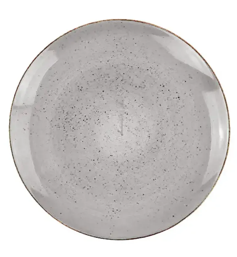 LUBIANA BOSS 6630Z Komplet talerzy obiadowych 27 cm / 12 os / 12 cm / szary / porcelana ręcznie malowana