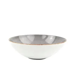 LUBIANA BOSS 6630Z Komplet talerzy głębokich 18 cm / 6os / 6 el / szary / porcelana ręcznie malowana