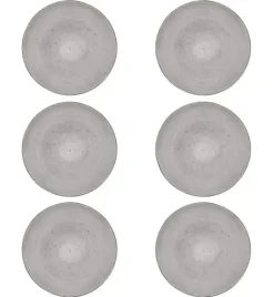 LUBIANA BOSS 6630Z Komplet talerzy obiadowych 27 cm / 6 os / 6 cm / szary / porcelana ręcznie malowana
